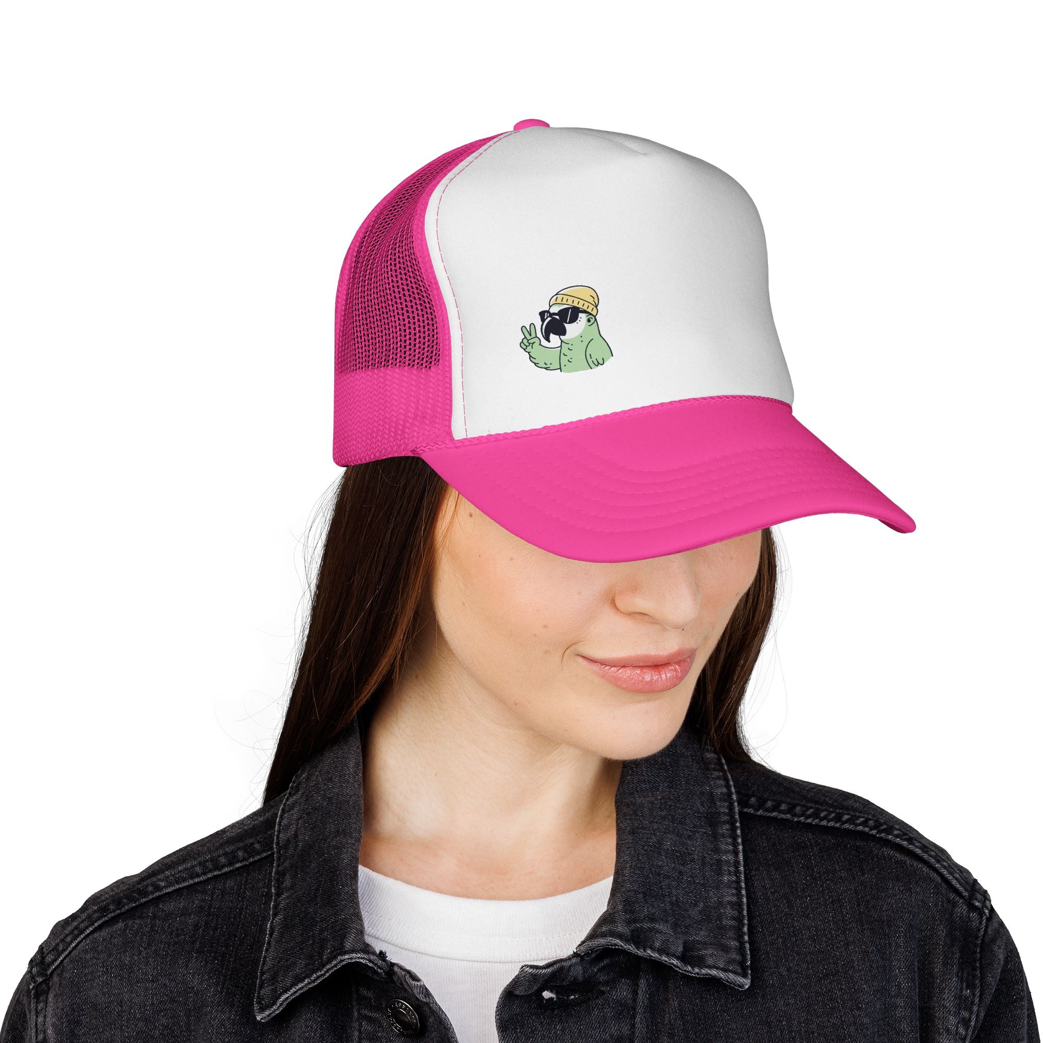 Fun Cartoon Trucker Cap, Unique Gift, Casual Headwear, Summer Accessory, Animal Lover Hat