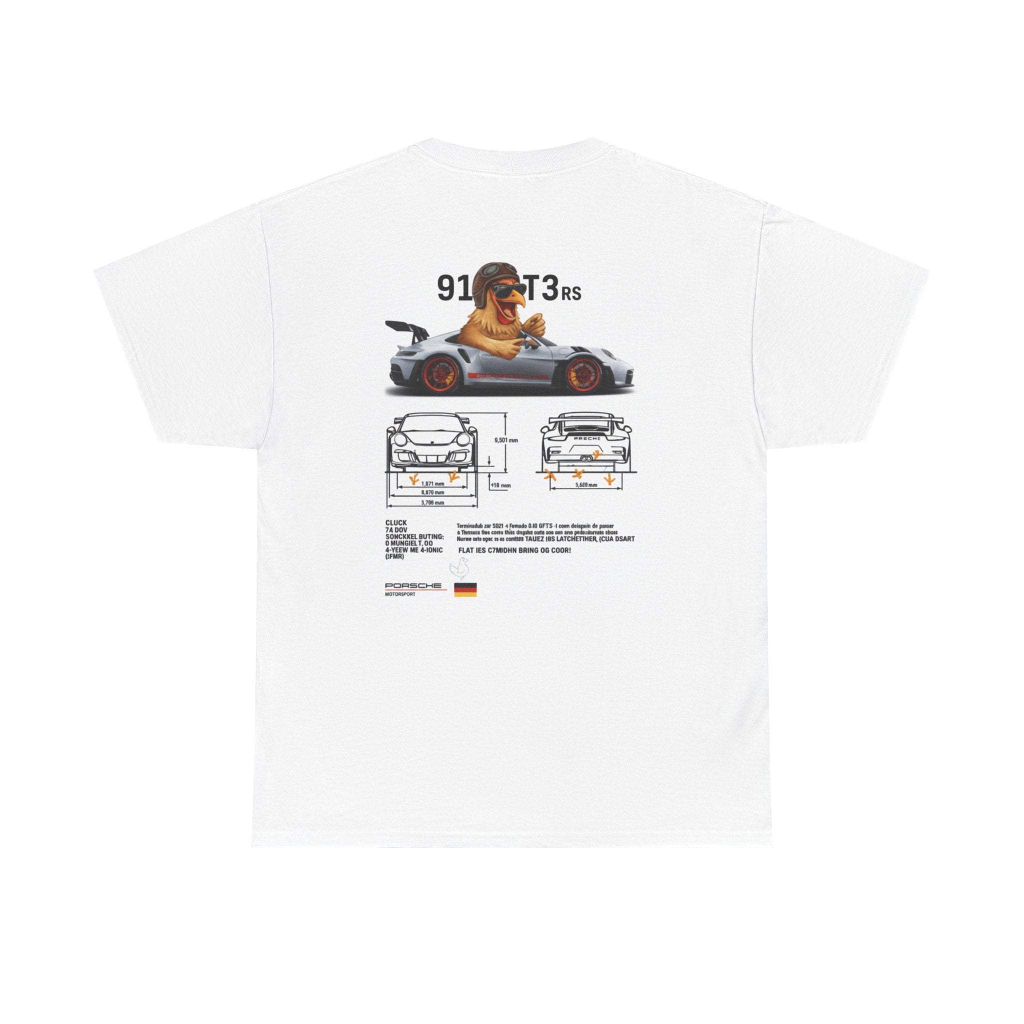 Racing-Inspired Unisex Heavy Cotton Tee - 911 GT3 RS Design