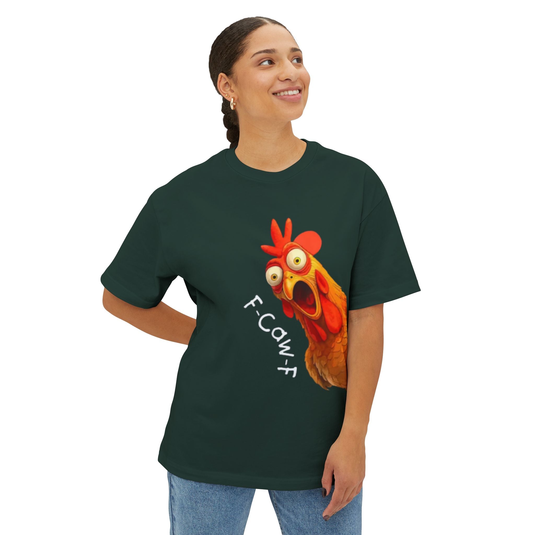 Chicken Graphic Tee — Funny "F-Cowf" Screaming Hen T-Shirt